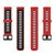 For Huawei Watch GT 3 42mm 20mm Two-color Stripe Silicone Watch Band(Red Black) For Huawei Watch GT 3 42mm 20mm Two-color Stripe Silicone Watch Band(Red Black)