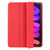 For iPad mini 6 3-Fold Holder Shockproof Leather Smart Tablet Case(Red)