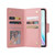 For OnePlus 8 Rivet Buckle 9 Cards Three Fold Leather Phone Case(Rose Gold)