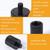 2 PCS Microphone Adapter Screw F1 5/8-27 Female to 1/4 Male Screw