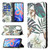 For Xiaomi Redmi Note 11 5G Colored Drawing Invisible Magnetic PU Leather Phone Case(Red Leaves)