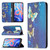 For Xiaomi Redmi Note 11 5G Colored Drawing Invisible Magnetic PU Leather Phone Case(Kingdee)