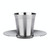 304 Stainless Steel Coffee Capsule Cup Double Insulation Coffee Cup, Style: Large Coffee Cup+Dish