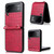 For Samsung Galaxy Z Flip3 5G Siamese Bamboo Texture Phone Case with Lanyard(Red)