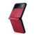 For Samsung Galaxy Z Flip3 5G Siamese Bamboo Texture Phone Case with Lanyard(Red)