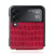 For Samsung Galaxy Z Flip3 5G Siamese Bamboo Texture Phone Case with Lanyard(Red)
