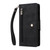 For OnePlus 7 Rivet Buckle 9 Cards Three Fold Leather Phone Case(Black)