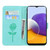 For Samsung Galaxy A22 5G Rose Embossed Leather Phone Case(Green)