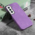 Ring Holder PU Phone Case For Samsung Galaxy S22 5G(Purple)