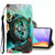 For Samsung Galaxy A53 3D Colored Drawing Leather Phone Case(Green Eyes)