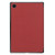 For Samsung Galaxy Tab A8 2021 Three-folding Holder Custer Texture Leather Tablet Case(Wine Red)
