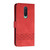Cubic Skin Feel Flip Leather Phone Case For OnePlus 8(Red)