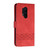 Cubic Skin Feel Flip Leather Phone Case For OnePlus 8 Pro(Red)