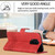 Cubic Skin Feel Flip Leather Phone Case For OnePlus 8 Pro(Red)