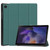For Samsung Galaxy Tab A8 2021 Three-folding Holder Custer Texture Leather Tablet Case(Dark Green)