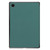 For Samsung Galaxy Tab A8 2021 Three-folding Holder Custer Texture Leather Tablet Case(Dark Green)