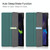 For Samsung Galaxy Tab A8 2021 Three-folding Holder Custer Texture Leather Tablet Case(Dark Green)