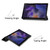 For Samsung Galaxy Tab A8 2021 Three-folding Holder Custer Texture Leather Tablet Case(Black)