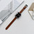 Leather Watch Band For Apple Watch Ultra 49mm&Watch Ultra 2 49mm / Series 9&8&7 45mm / SE 3&SE 2&6&SE&5&4 44mm / 3&2&1 42mm(Dark Brown)