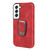 Ring Holder PU Phone Case For Samsung Galaxy S22 5G(Red)