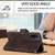 For OPPO A54 4G Cubic Skin Feel Flip Leather Phone Case(Dark Brown)