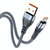 ADC-005 6A USB to USB-C / Type-C Weave Fast Charging Data Cable, Length:3m(Silver)