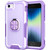 For iPhone SE 2022 / SE 2020 / 8 / 7 3 in 1 PC + TPU Phone Case with Ring Holder(Purple)