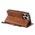 For iPhone 13 Pro Skin Feel Splicing Horizontal Flip Leather Phone Case (Brown)
