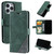 For iPhone 13 Pro Skin Feel Splicing Horizontal Flip Leather Phone Case (Green)