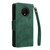 For OnePlus 7T Rivet Buckle 9 Cards Three Fold Leather Phone Case(Green)