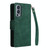 For OnePlus Nord 2 Rivet Buckle 9 Cards Three Fold Leather Phone Case(Green)