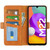 For Samsung Galaxy M22 Dual-side Magnetic Buckle Horizontal Flip Leather Case with Holder & Card Slots & Wallet(Yellow)