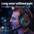PANTSAN PSH-400 USB Computer Head-Mounted Luminous RGB Wired Headset, Specification:3.5mm Pink+Cat Ear