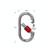 XINDA XDQ96068 Outdoor Equipment Climbing Main Lock Carabiner O-Shaped Steel Lock Wire Buckle Lock(Silver Red)