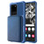 For Samsung Galaxy S20+ Zipper Wallet Card Bag PU Back Phone Case(Blue)