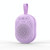 AEC BT513 RGB Light Waterproof Portable Bluetooth Speaker Support FM / TF Card(Purple)