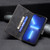 For iPhone 13 Pro Max Magnetic Clasp RFID Blocking Anti-Theft Leather Case with Holder & Card Slots & Wallet (Black)