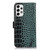 For Samsung Galaxy A73 5G Crocodile Top Layer Cowhide Leather Phone Case(Green)