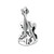 S925 Sterling Silver Retro Violin Beads DIY Bracelet Necklace Accessories S925 Sterling Silver Retro Violin Beads DIY Bracelet Necklace Accessories