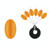 50 PCS/Set Wild Fishing Sports High-Elastic Space Bean Fishing Bait Fish Floating Tools Outdoor Fishing Tackle Accessories, Specification:  Middle(Oxford)