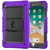 Shockproof Colorful Silicone + Black PC Tablet Protective Case with Holder & Shoulder Strap For iPad 9.7 2018 / 2017(Purple)