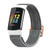 For Fitbit Charge 5 Elastic Nylon Braid Watch Band(Seashell)