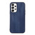 For Samsung Galaxy A73 5G Yellow Cow Texture PU Phone Case(Blue) For Samsung Galaxy A73 5G Yellow Cow Texture PU Phone Case(Blue)