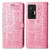 For vivo X70 Pro Lovely Cat and Dog Embossing Pattern Horizontal Flip Leather Phone Case with Holder & Card Slots & Wallet & Cartoon Clasp & Lanyard(Pink)