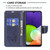 For Samsung Galaxy A22 4G Embossing Two Butterflies Pattern Horizontal Flip Leather Phone Case with Holder & Card Slot & Wallet & Lanyard(Blue)