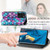 For ZTE Nubia Z30 Pro Colorful Magnetic Horizontal Flip Leather Phone Case with Holder & Card Slot & Wallet(Purple Scales)