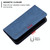 For iPhone 13 Pro Magnetic RFID Blocking Anti-Theft Leather Case with Holder & Card Slots & Wallet (Blue)