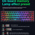 T8 68 Keys Mechanical Gaming Keyboard RGB Backlit Wired Keyboard, Cable Length:1.6m(Black Green Shaft)
