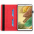 For Samsung Galaxy Tab A7 Lite 8.7 T220/T225 Rhombus Skin Feel Horizontal Flip Tablet Leather Case with Card Slots & Holder(Red)