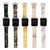 Marbled Leather Strap For Apple Watch Series 9&8&7 41mm / SE 3&SE 2&6&SE&5&4 40mm / 3&2&1 38mm(Yellow)